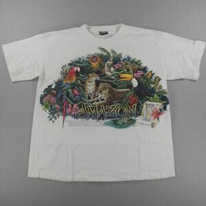 Vintage 90s Signal Amazon Animals Wildlife Single Stitch Cincinnati Zoo Size XXL